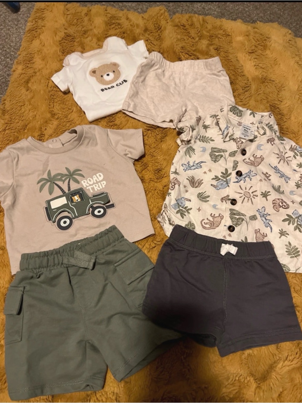 Baby Boy 6 Month Clothes Bundle 6pc Carter’s Huggies Little & Stitch